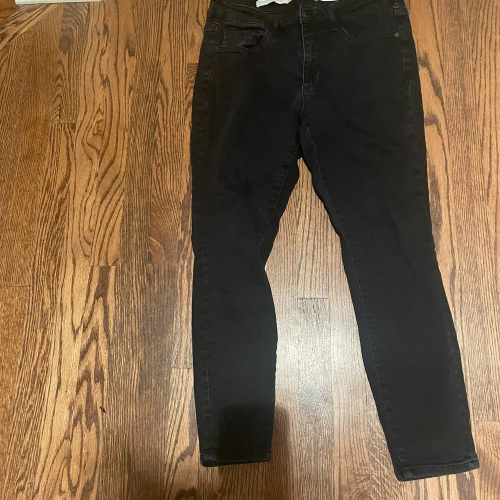 Pilcro Anthropologie Black High-Rise Skinny Jean, Large